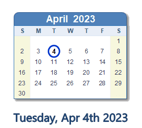 4 April 2023